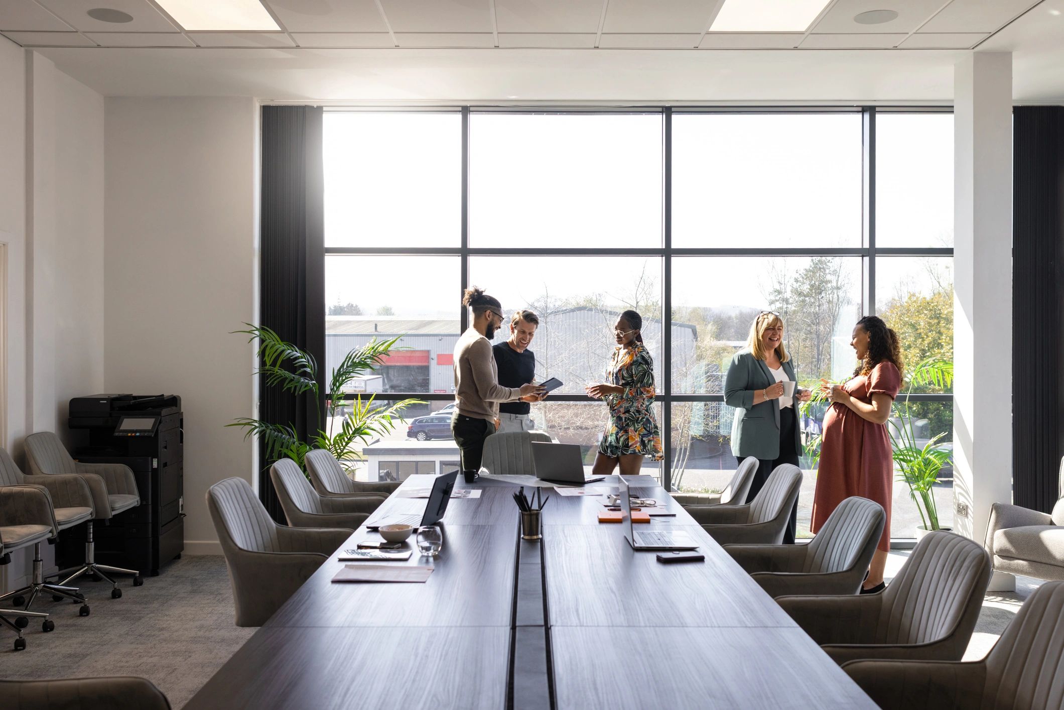 Consulting team in a modern office during a strategy discussion